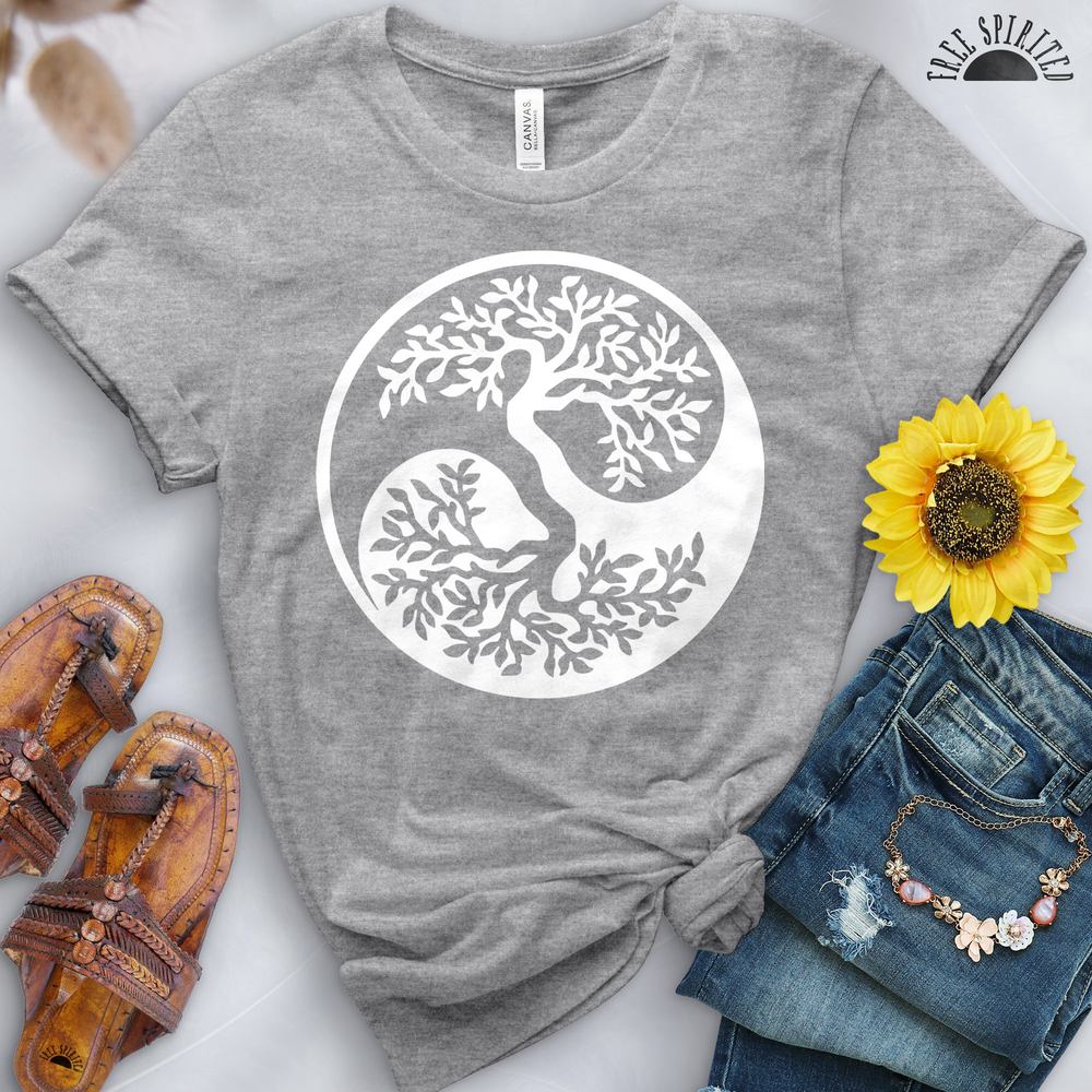 Yin Yang Bonsai Tree Tee - Free Spirited