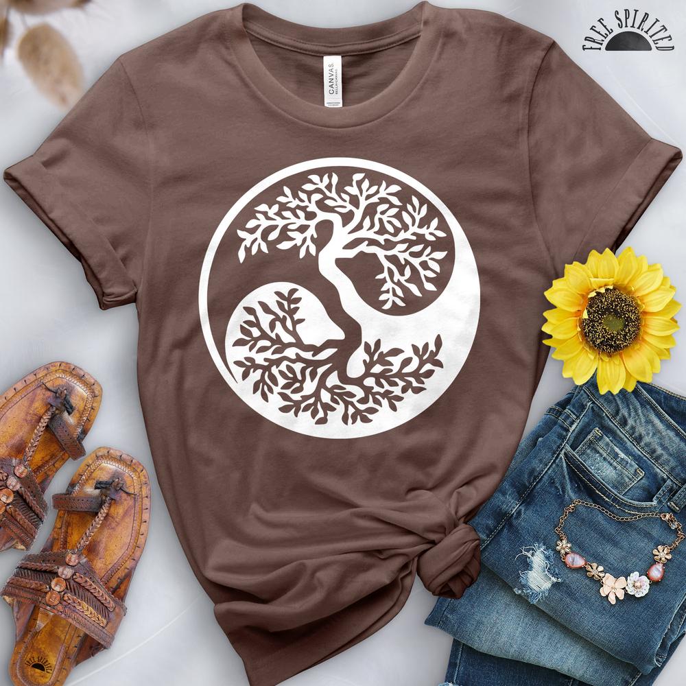 Yin Yang Bonsai Tree Tee - Free Spirited