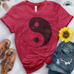 Yin Yang Flowers Tee - Free Spirited